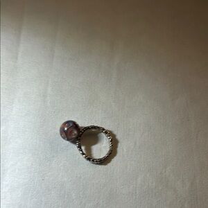 Elegant Purple Silver Women's Ring